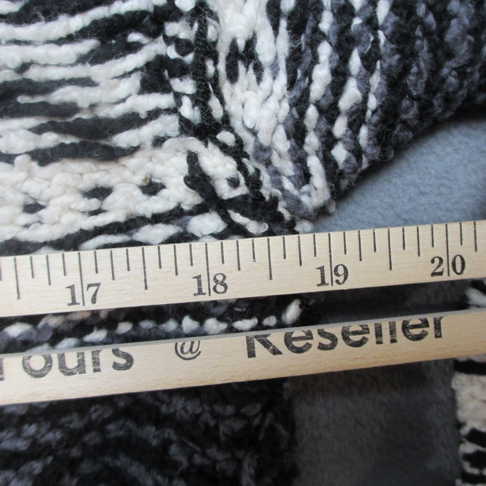 Free People Sweater Womens Small White Black Cardigan Cozy Cabin Belted Waist - Picture 7 of 8